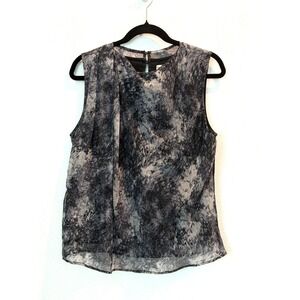 Abercrombie & Fitch Sheer Chiffon Sleeveless Top Women's M Dark Fairy Grunge